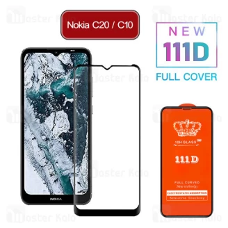 محافظ صفحه شیشه ای تمام صفحه تمام چسب نوکیا Nokia C20 / C10 111D Glass