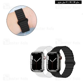 بند سیلیکونی لینک اپل واچ و ساعت HK سایزهای 38 / 40 / 41 میلی متری Apple Watch Silicone Link Strap