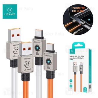 کابل Type-C یوسمز Usams SJ686 طول 1.2 متر توان 66 وات