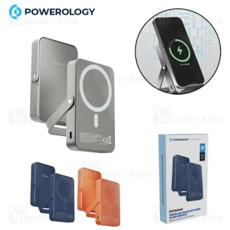 پاوربانک وایرلس 10000 مگ سیف پاورولوژی Powerology PPBCHA36 توان 20 وات دارای استند