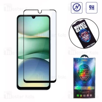 گلس تمام صفحه تمام چسب مانکی Xiaomi Poco C71 Monkey Anti Static Glass