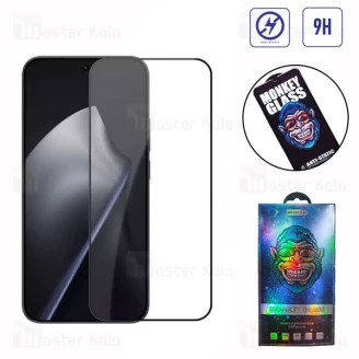 گلس تمام صفحه تمام چسب مانکی Xiaomi 15T Monkey Anti Static Glass
