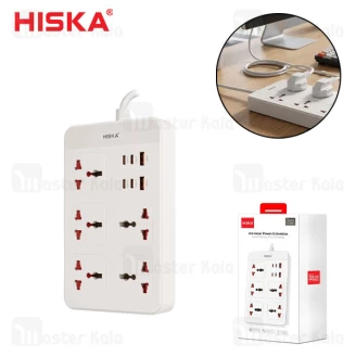 چند راهی برق و شارژر هیسکا Hiska CH-5521 دارای 6 پورت