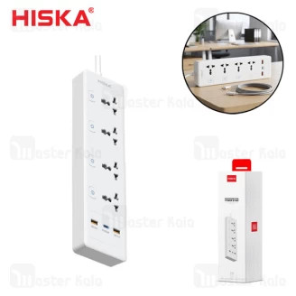 چند راهی برق و شارژر هیسکا Hiska CH-5518 دارای 3 پورت