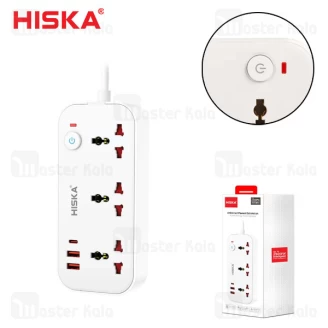 چند راهی برق و شارژر هیسکا Hiska CH-5511 دارای 3 پورت