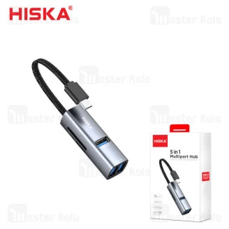 هاب 5 پورت تایپ سی هیسکا Hiska HR-52 توان 100 وات