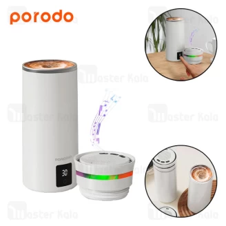 ماگ همزن دار و اسپیکر پرودو Porodo Lifestyle Fluxmix PDLFST198WH ظرفیت 350 لیتر