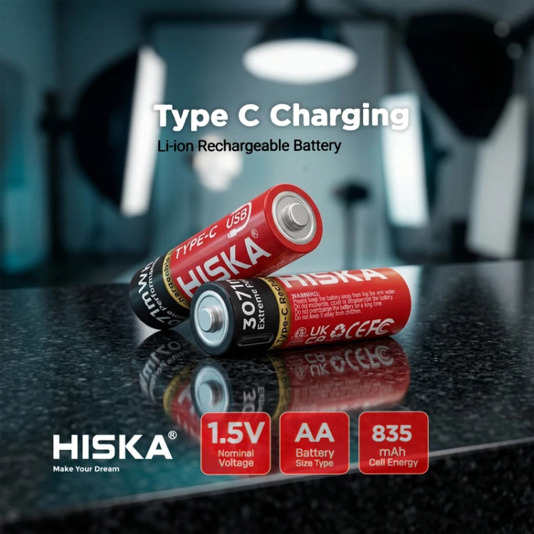 پک 4 تایی باتری قلمی شارژی هیسکا Hiska H16-AA4