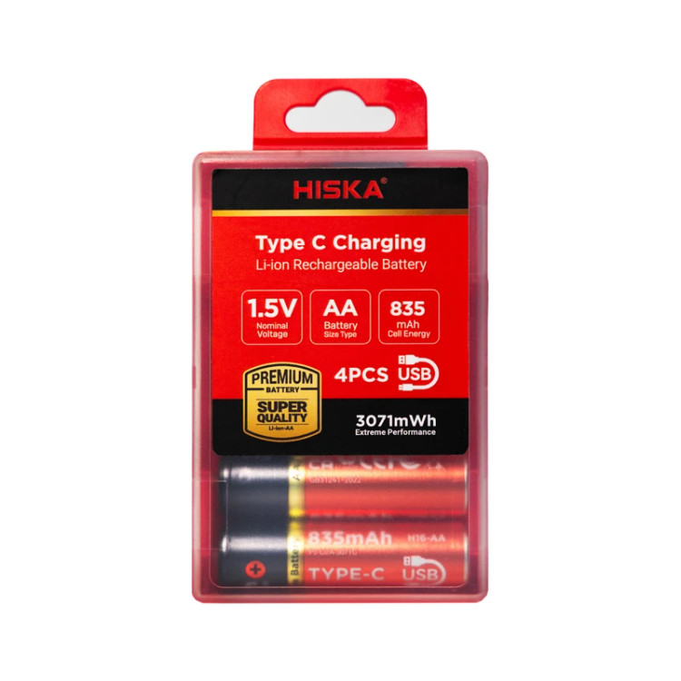 پک 4 تایی باتری قلمی شارژی هیسکا Hiska H16-AA4
