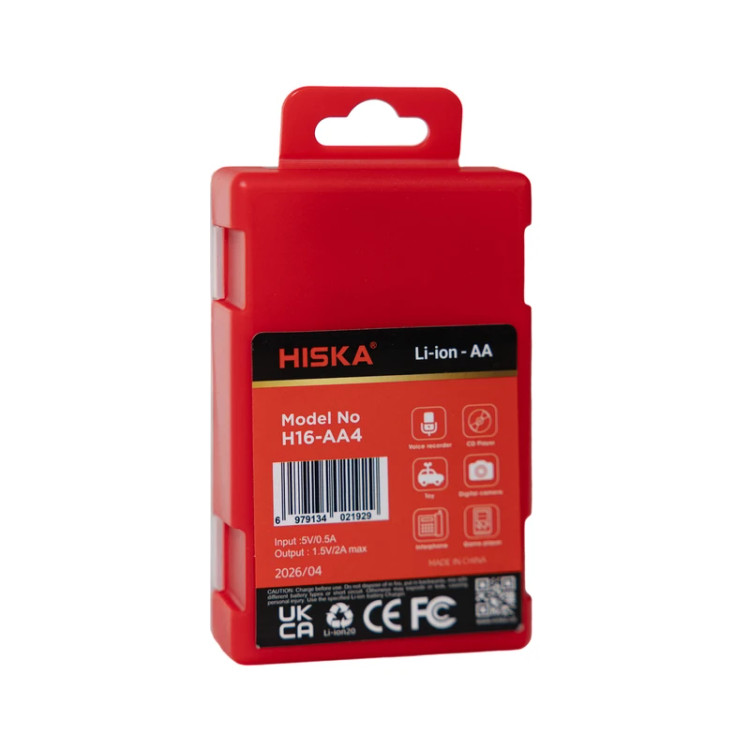 پک 4 تایی باتری قلمی شارژی هیسکا Hiska H16-AA4