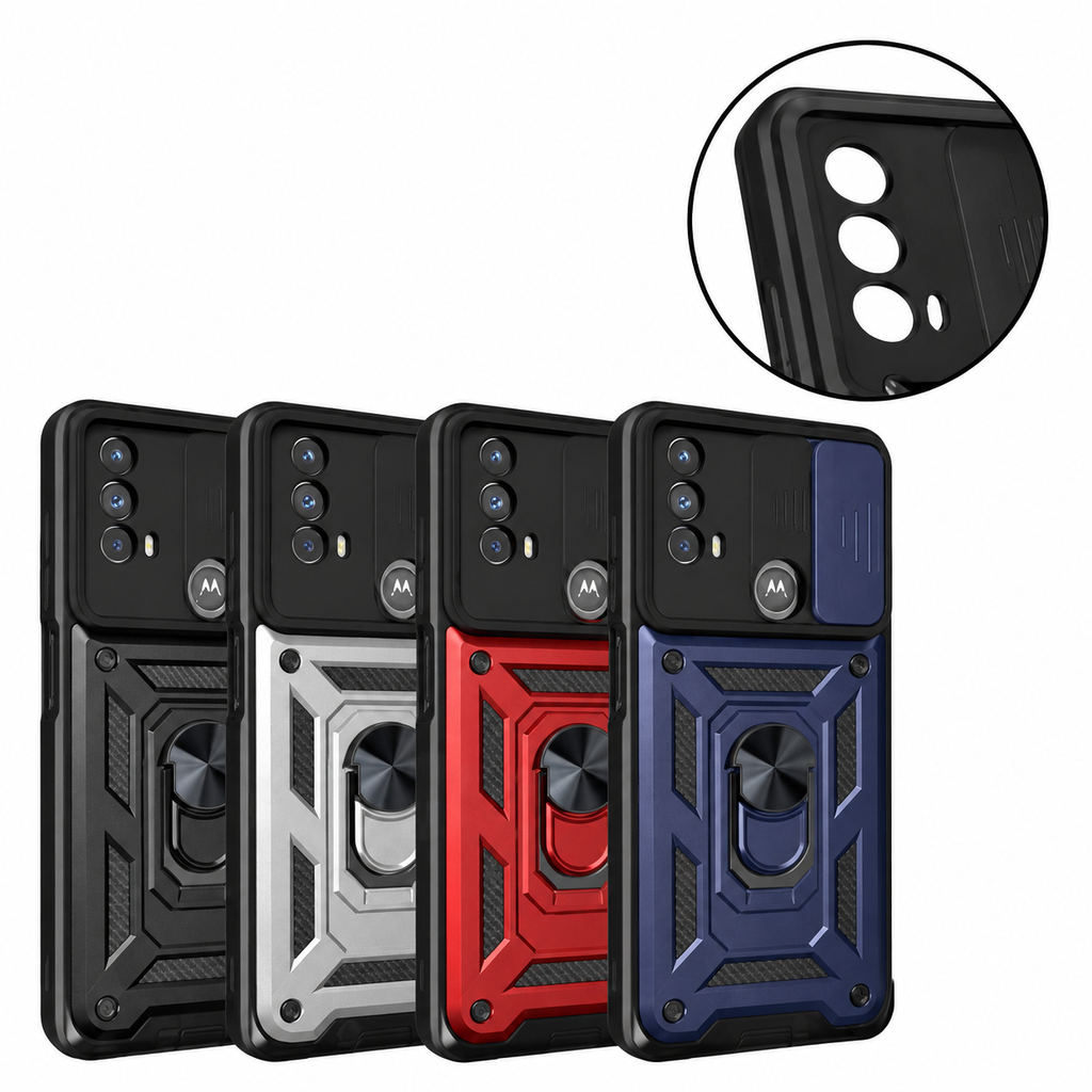 گارد محافظ ضد ضربه انگشتی Motorola Moto E40 SHUNIJA Case دارای محافظ دوربین