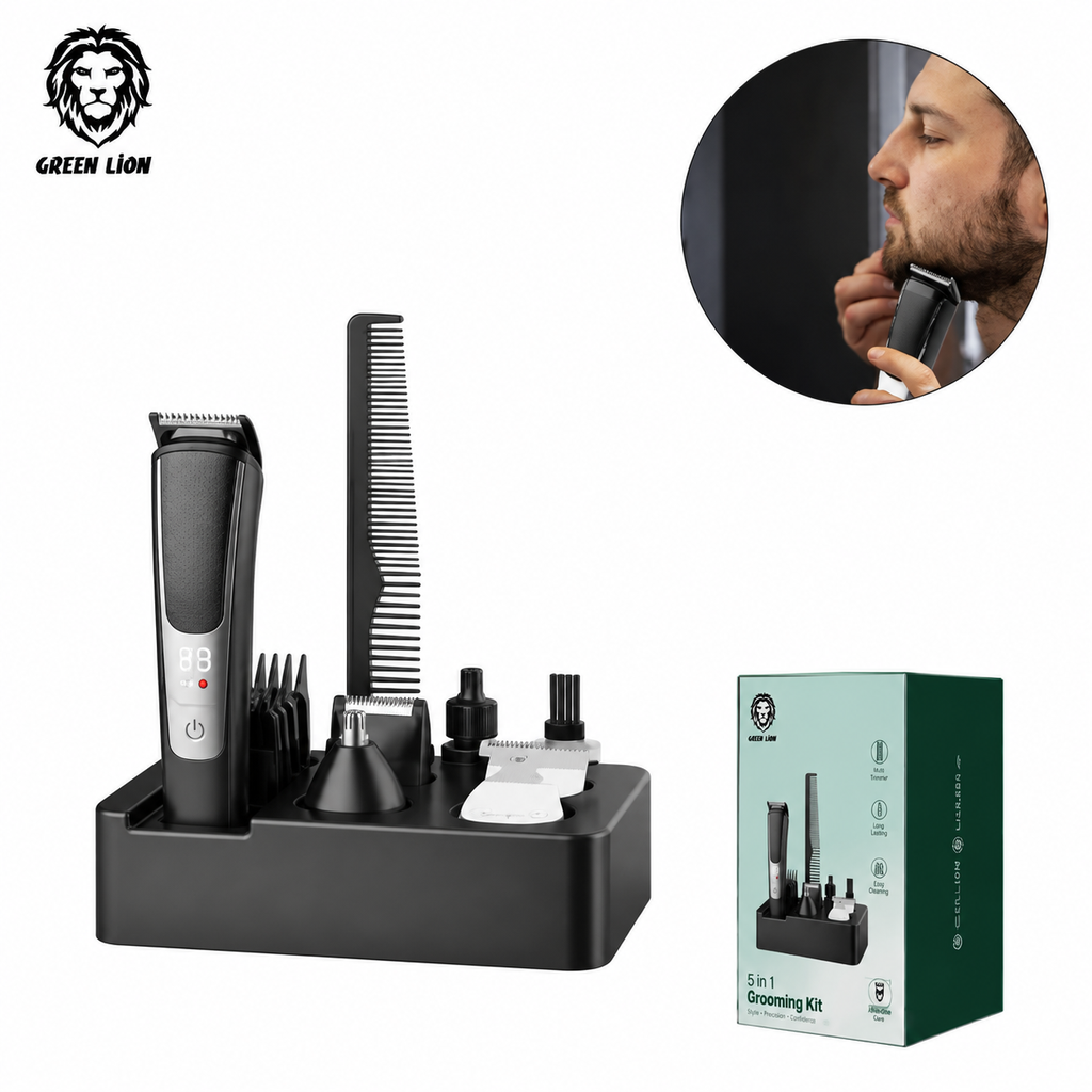 ست اصلاح مو گرین لاین Green Lion 5 in 1 Grooming Set GN5N1GROMSTBK