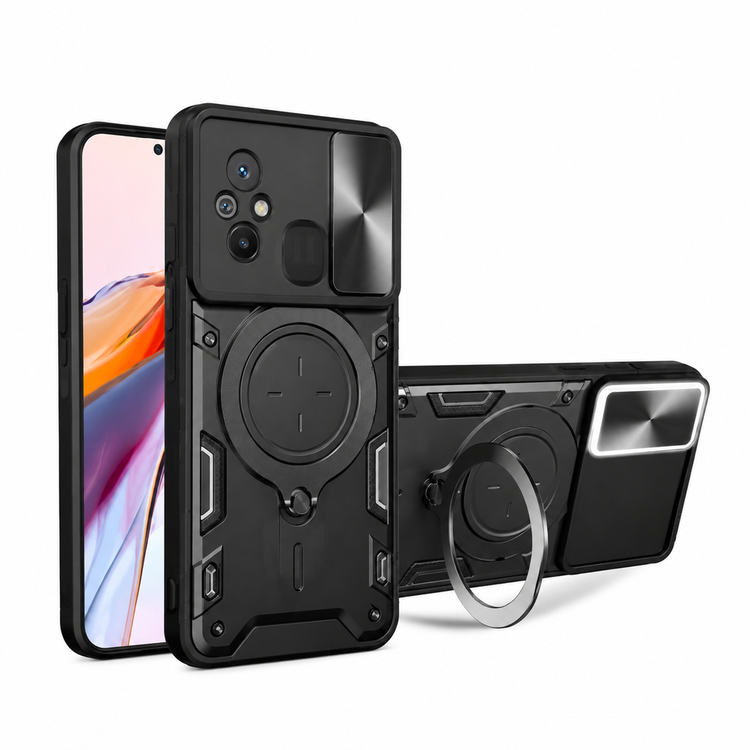 قاب ضد ضربه مگنتی Xiaomi Redmi 12C Magnetic Support Case دارای محافظ دوربین