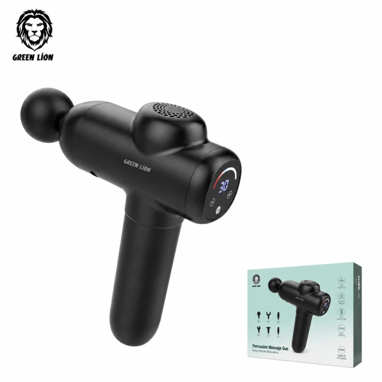 ماساژور تفنگی گرین لاین Green Lion Wave Massage Gun GNWVEMASGUNBK
